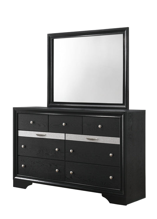 Regata Black/Silver Dresser - B4670-1 - Luna Furniture - Dallas Store