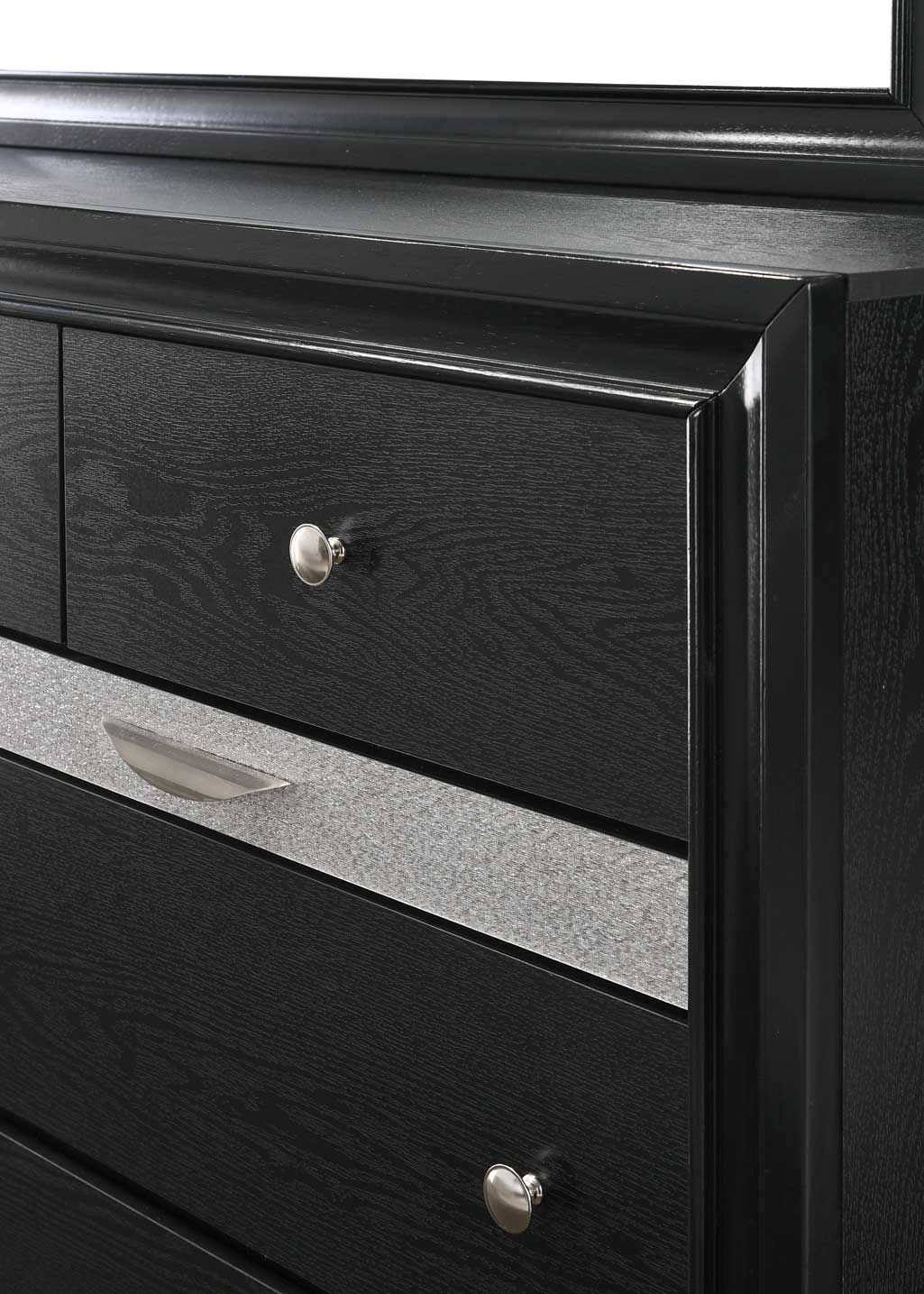 Regata Black/Silver Dresser - B4670-1 - Luna Furniture - Dallas Store