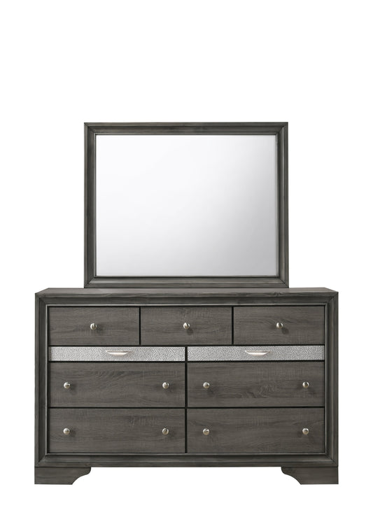 Regata Gray/Silver Bedroom Mirror (Mirror Only) - B4650-11 - Luna Furniture - Dallas Store