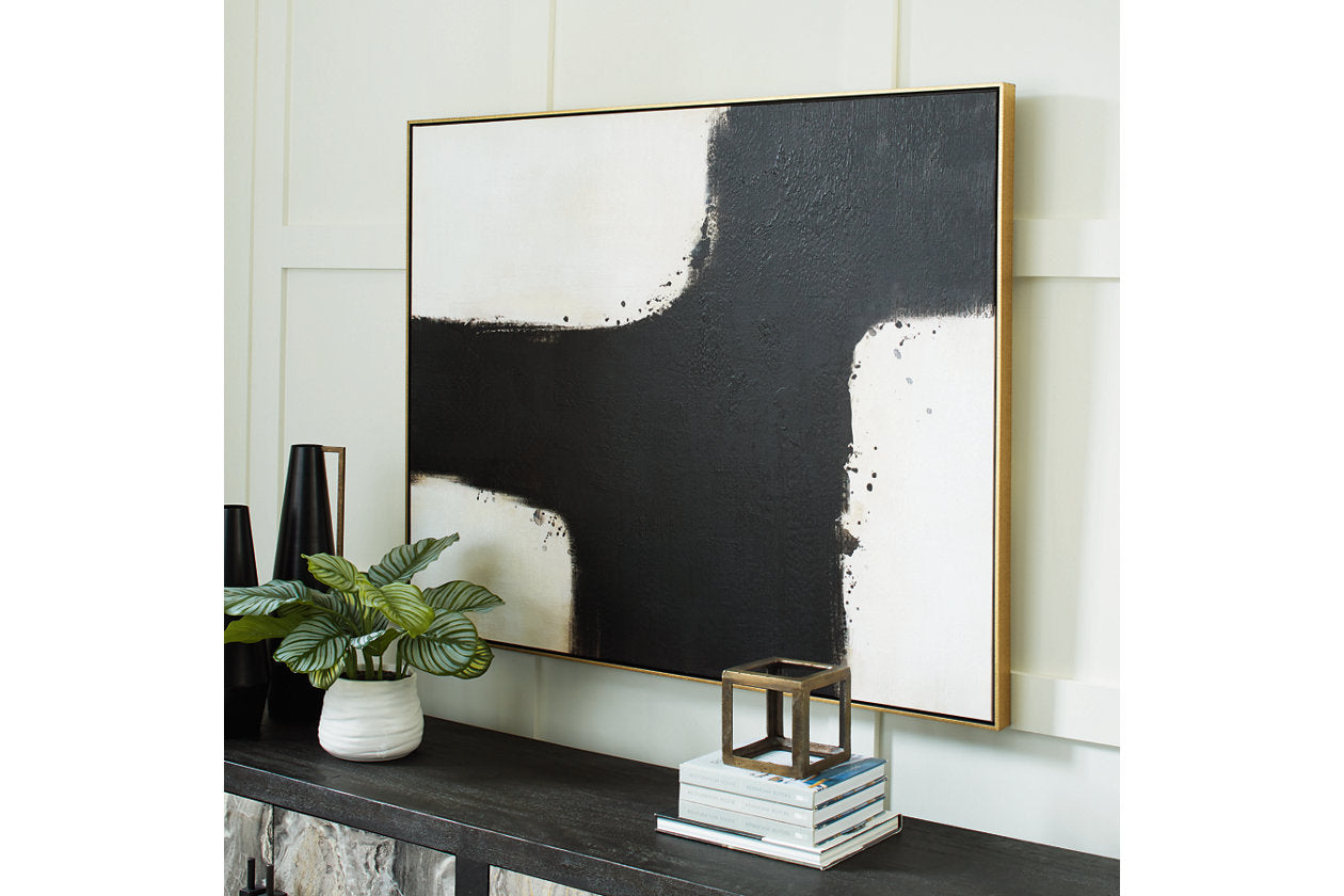 Reighlea Black/White Wall Art - A8000352 - Luna Furniture - Dallas Store