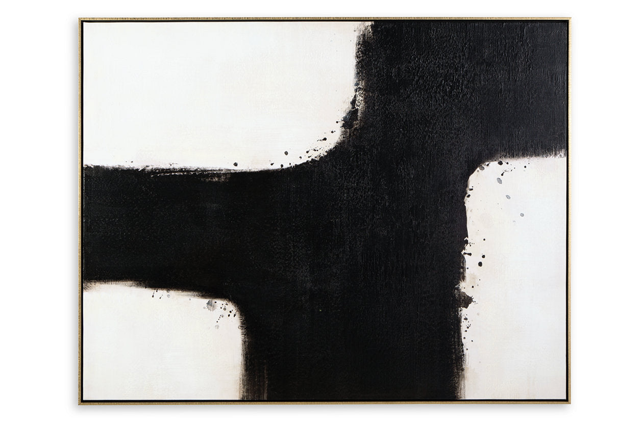 Reighlea Black/White Wall Art - A8000352 - Luna Furniture - Dallas Store