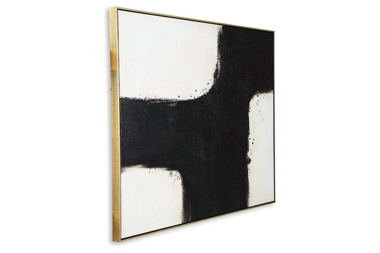 Reighlea Black/White Wall Art - A8000352 - Luna Furniture - Dallas Store