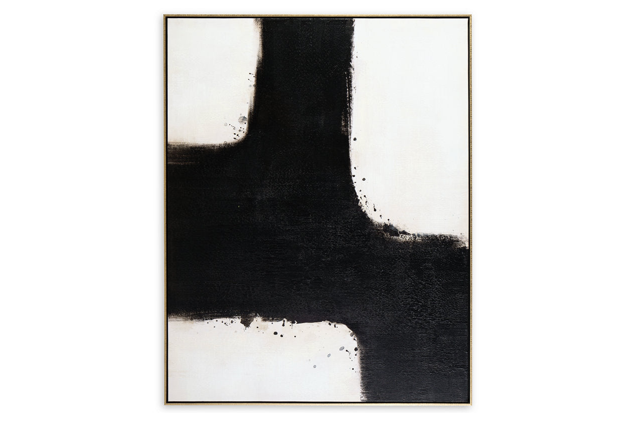 Reighlea Black/White Wall Art - A8000352 - Luna Furniture - Dallas Store