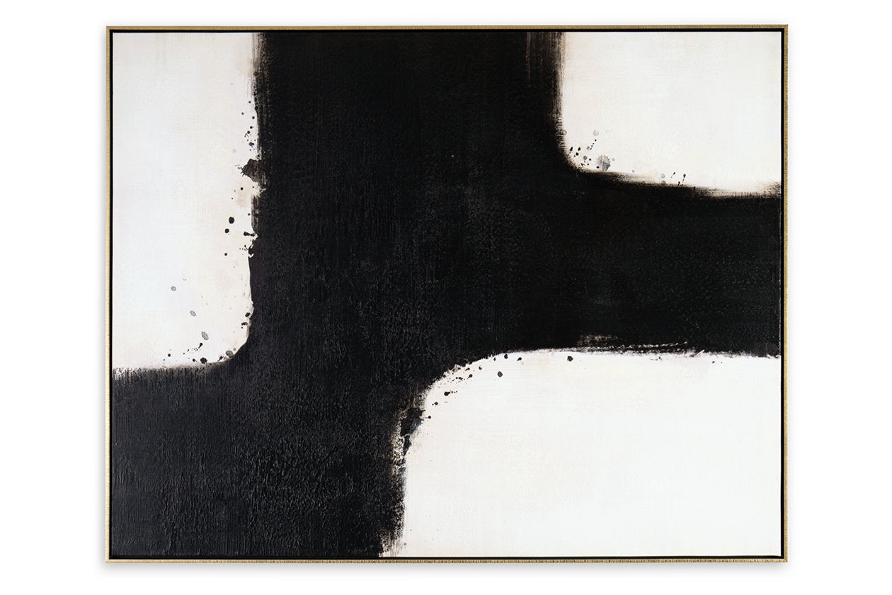 Reighlea Black/White Wall Art - A8000352 - Luna Furniture - Dallas Store