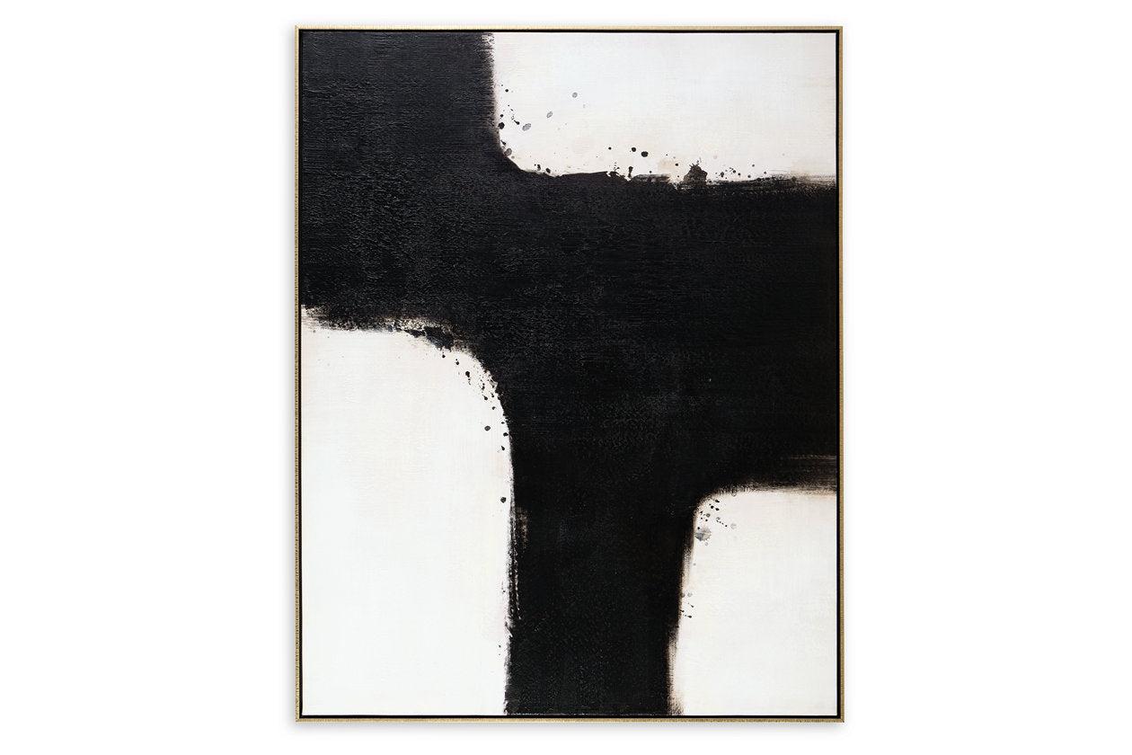 Reighlea Black/White Wall Art - A8000352 - Luna Furniture - Dallas Store