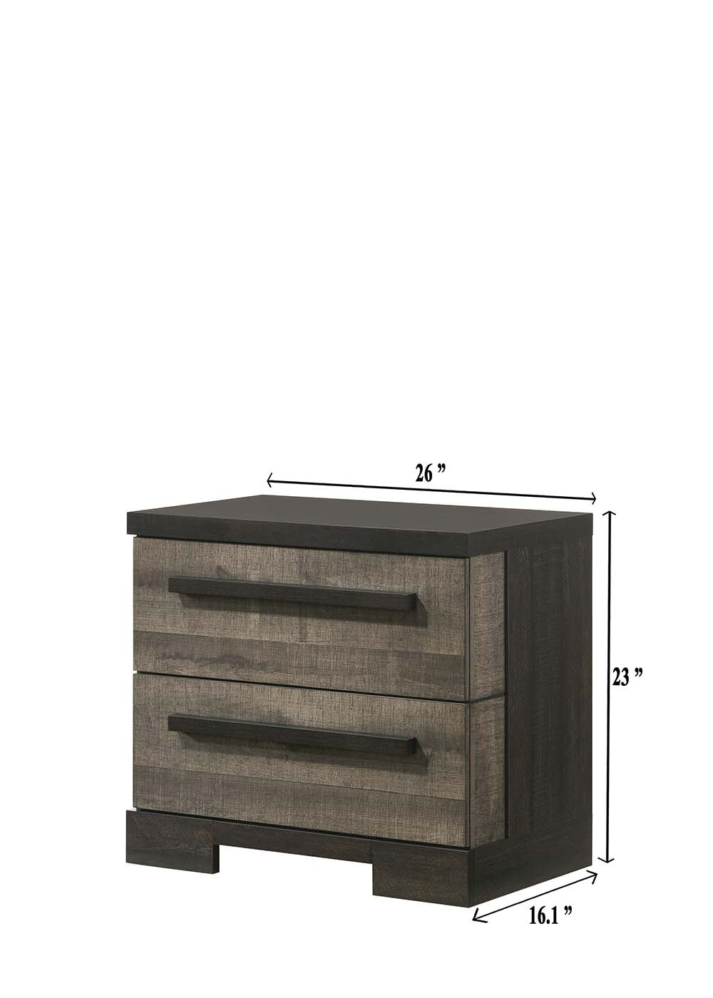 Remington Brown/Gray Panel Bedroom Set - SET | B8160-Q-HBFB | B8160-KQ-RAIL | B8160-2 | B8160-4 - Luna Furniture - Dallas Store