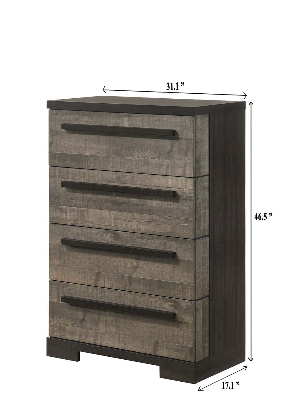 Remington Brown/Gray Panel Bedroom Set - SET | B8160-Q-HBFB | B8160-KQ-RAIL | B8160-2 | B8160-4 - Luna Furniture - Dallas Store