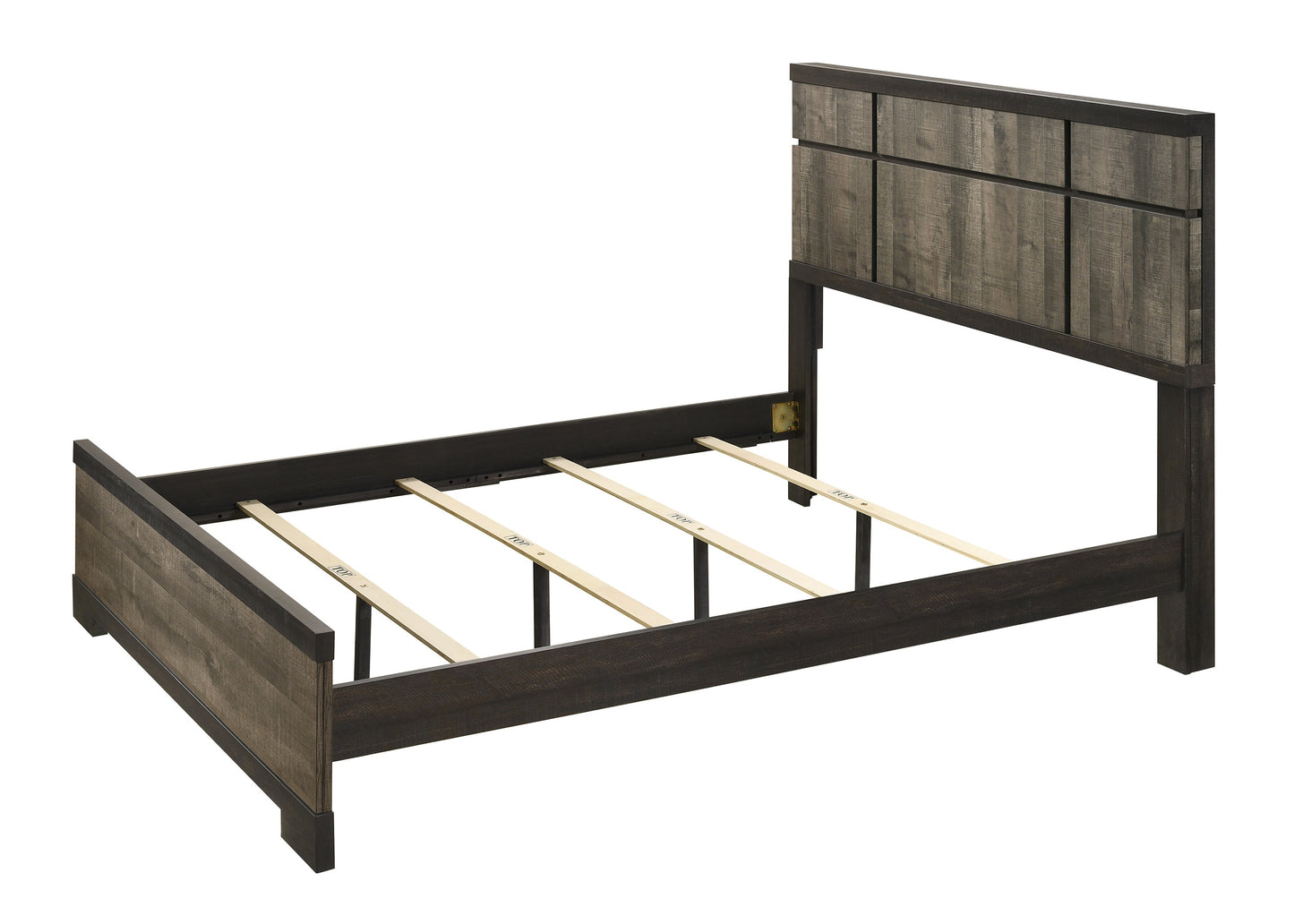 Remington Brown/Gray Panel Bedroom Set - SET | B8160-Q-HBFB | B8160-KQ-RAIL | B8160-2 | B8160-4 - Luna Furniture - Dallas Store