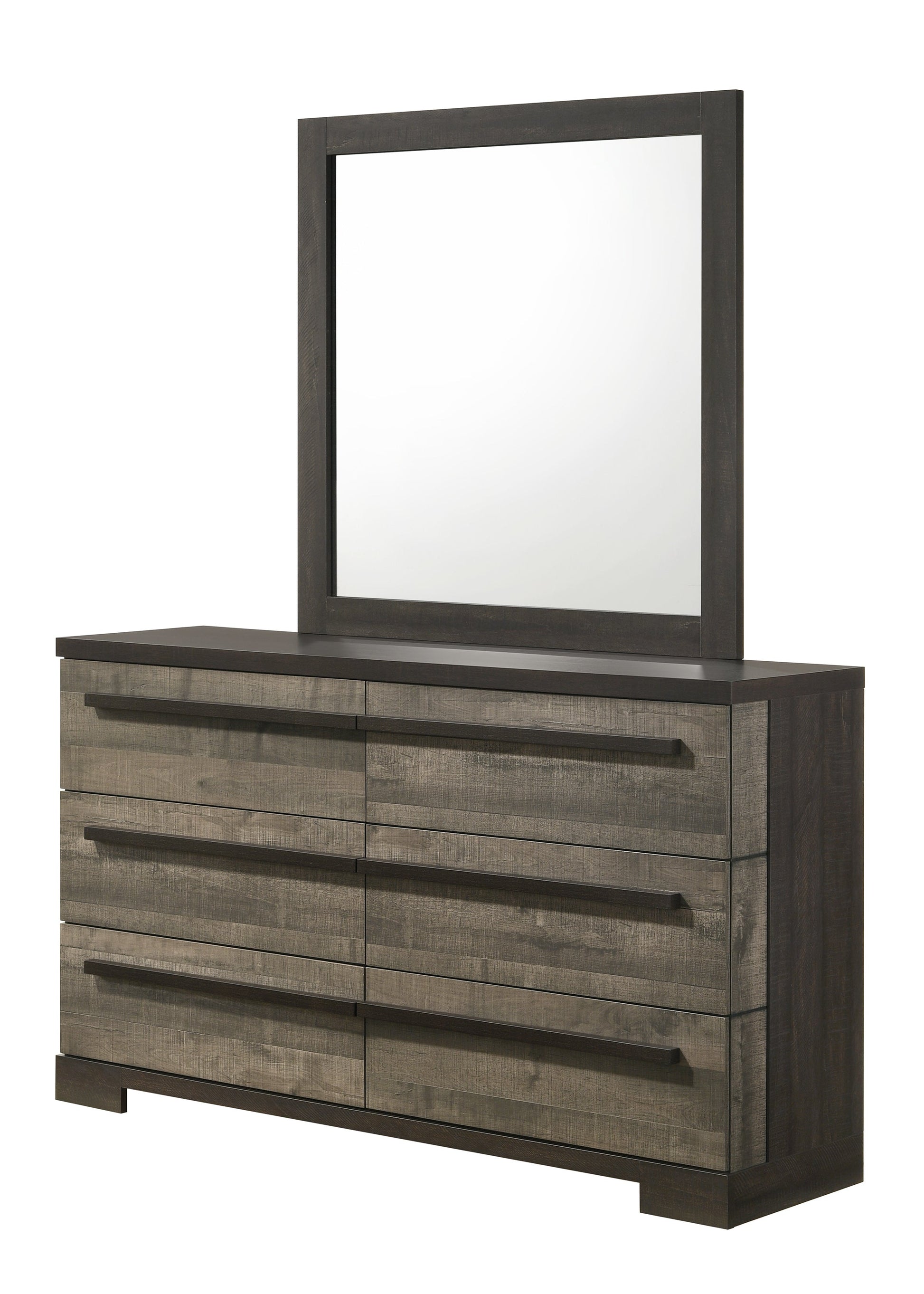 Remington Brown/Gray Panel Bedroom Set - SET | B8160-Q-HBFB | B8160-KQ-RAIL | B8160-2 | B8160-4 - Luna Furniture - Dallas Store