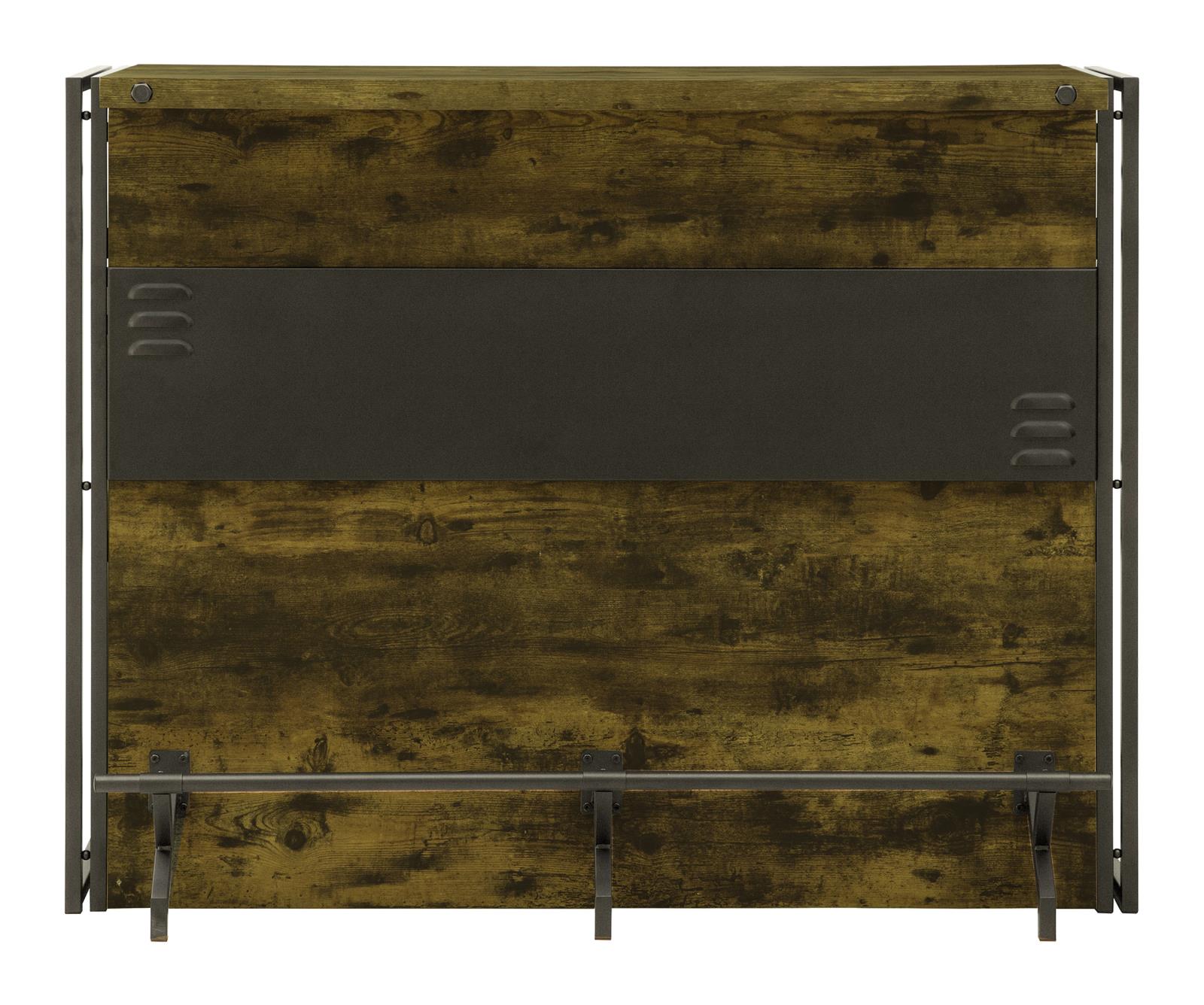 Renaldi Antique Nutmeg Bar Unit with Stemware Rack - 130071 - Luna Furniture - Dallas Store