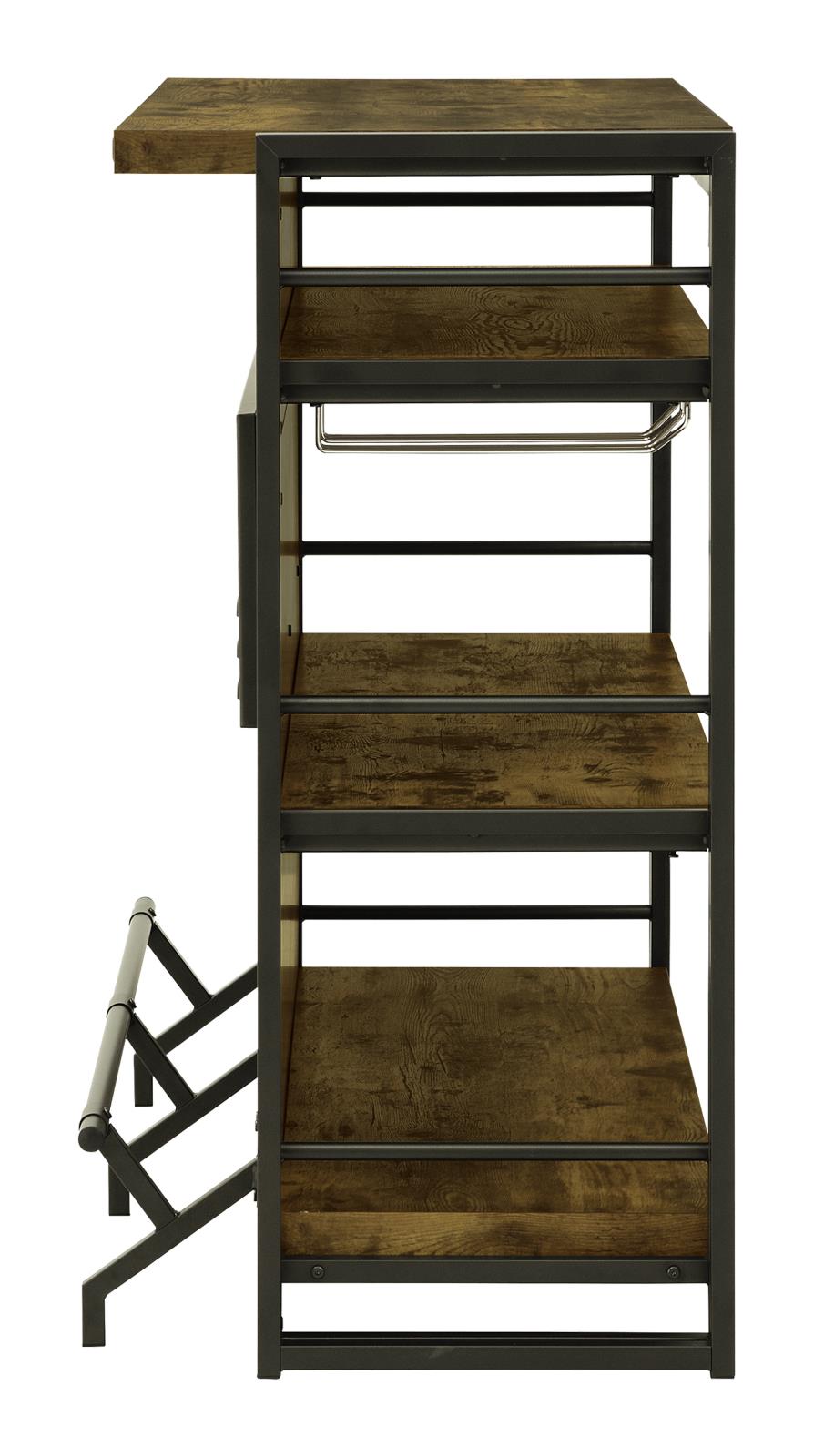 Renaldi Antique Nutmeg Bar Unit with Stemware Rack - 130071 - Luna Furniture - Dallas Store