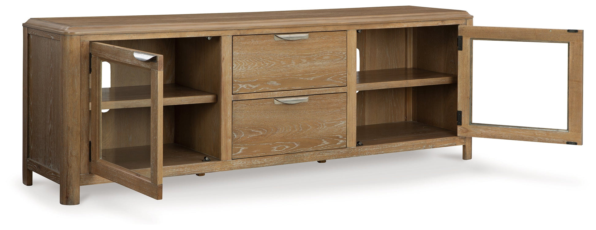 Rencott Light Brown 80" TV Stand - W781-68 - Luna Furniture - Dallas Store