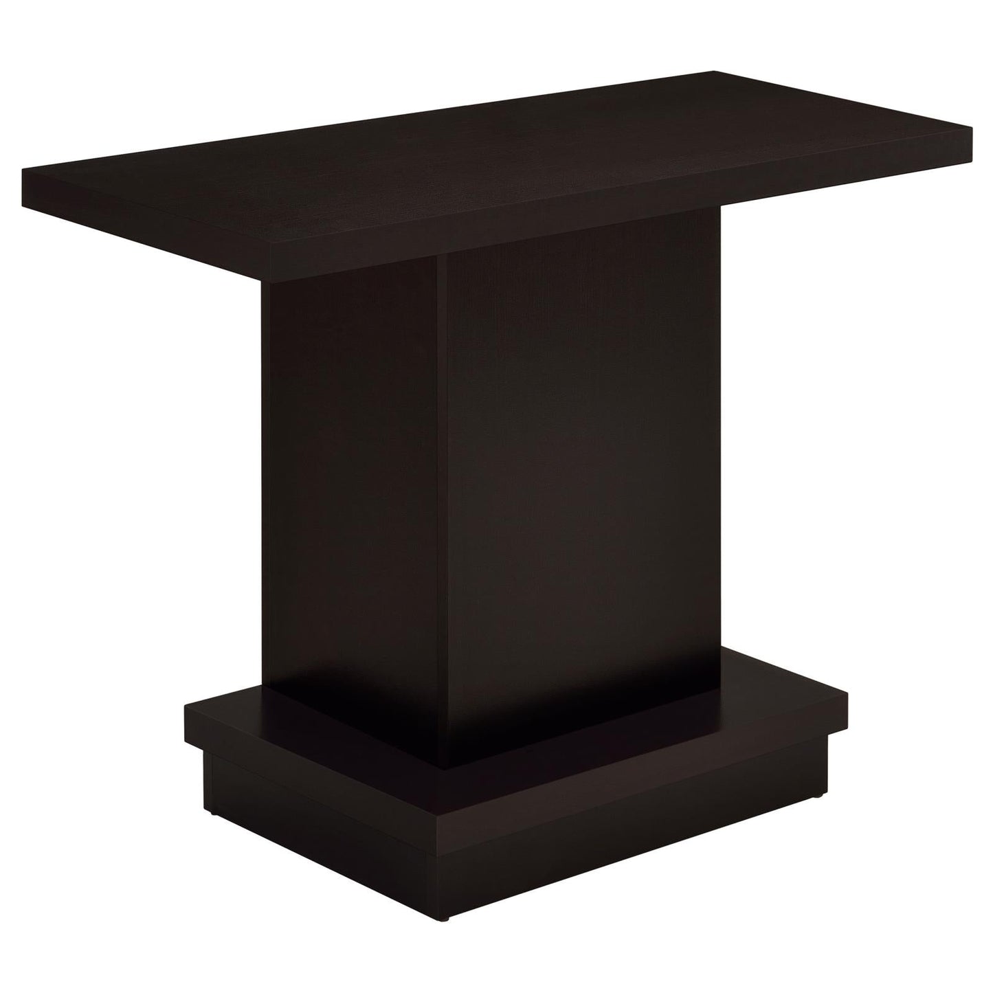 Reston Pedestal Sofa Table Cappuccino - 705169 - Luna Furniture - Dallas Store