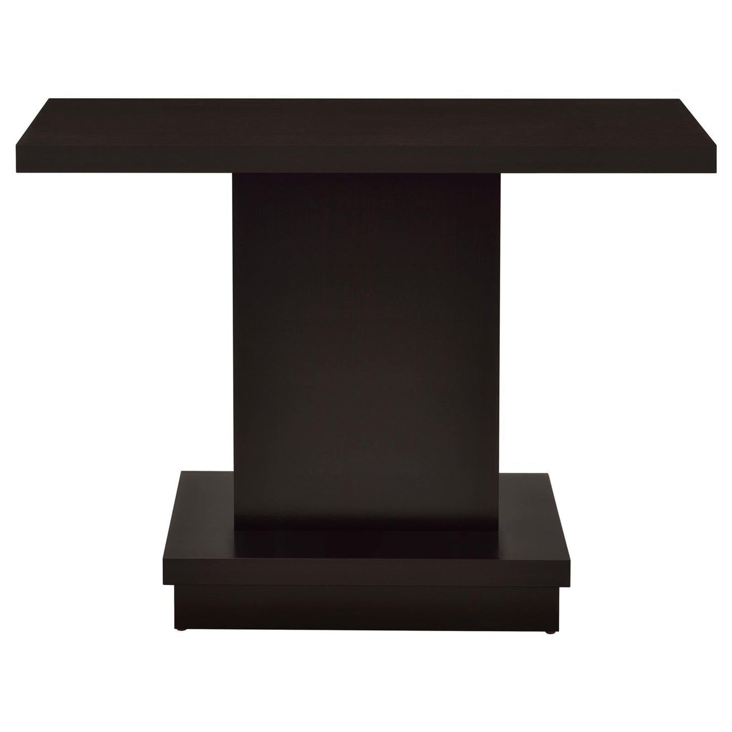Reston Pedestal Sofa Table Cappuccino - 705169 - Luna Furniture - Dallas Store