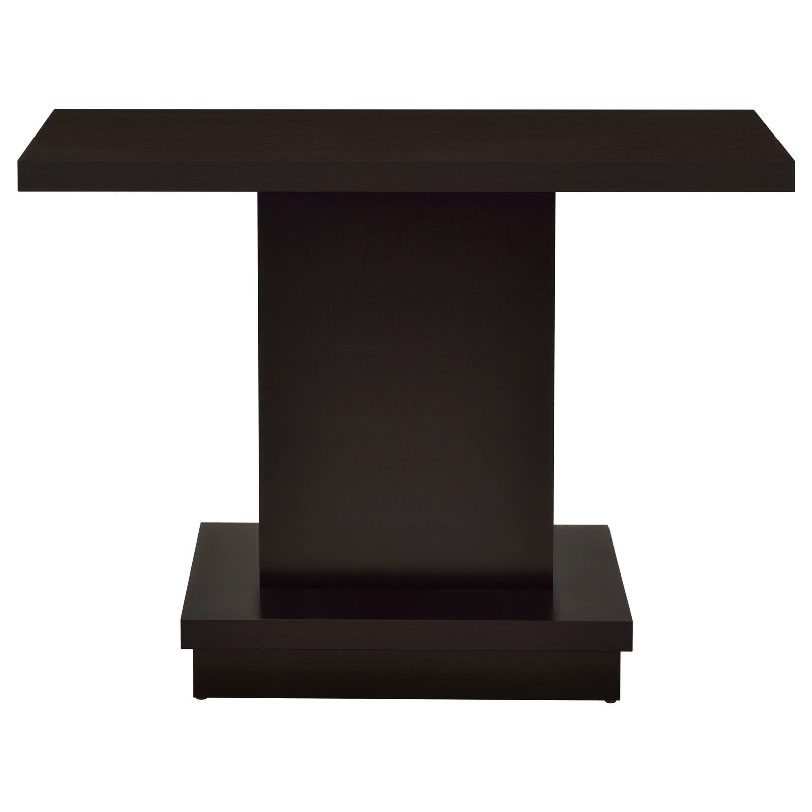 Reston Pedestal Sofa Table Cappuccino - 705169 - Luna Furniture - Dallas Store