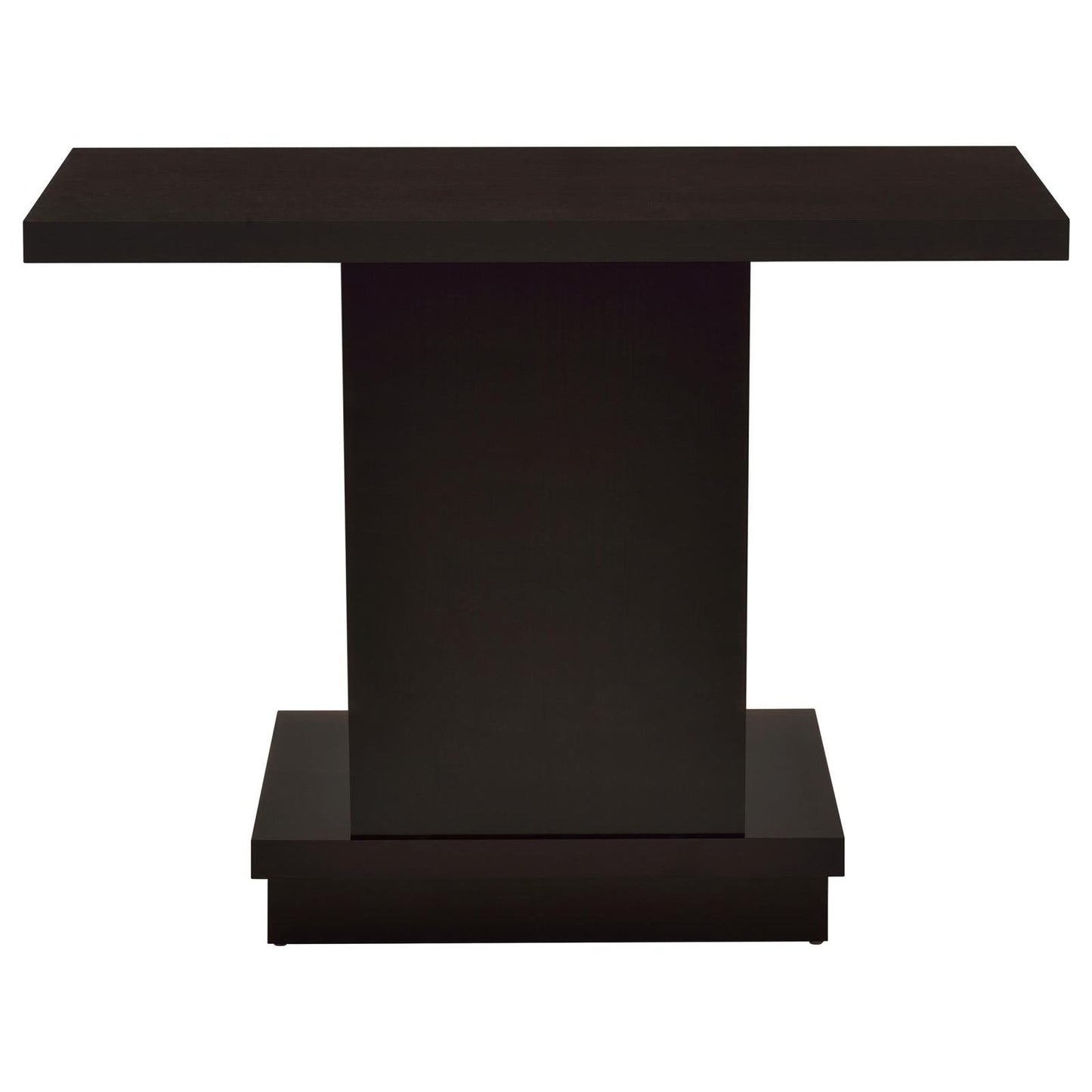 Reston Pedestal Sofa Table Cappuccino - 705169 - Luna Furniture - Dallas Store