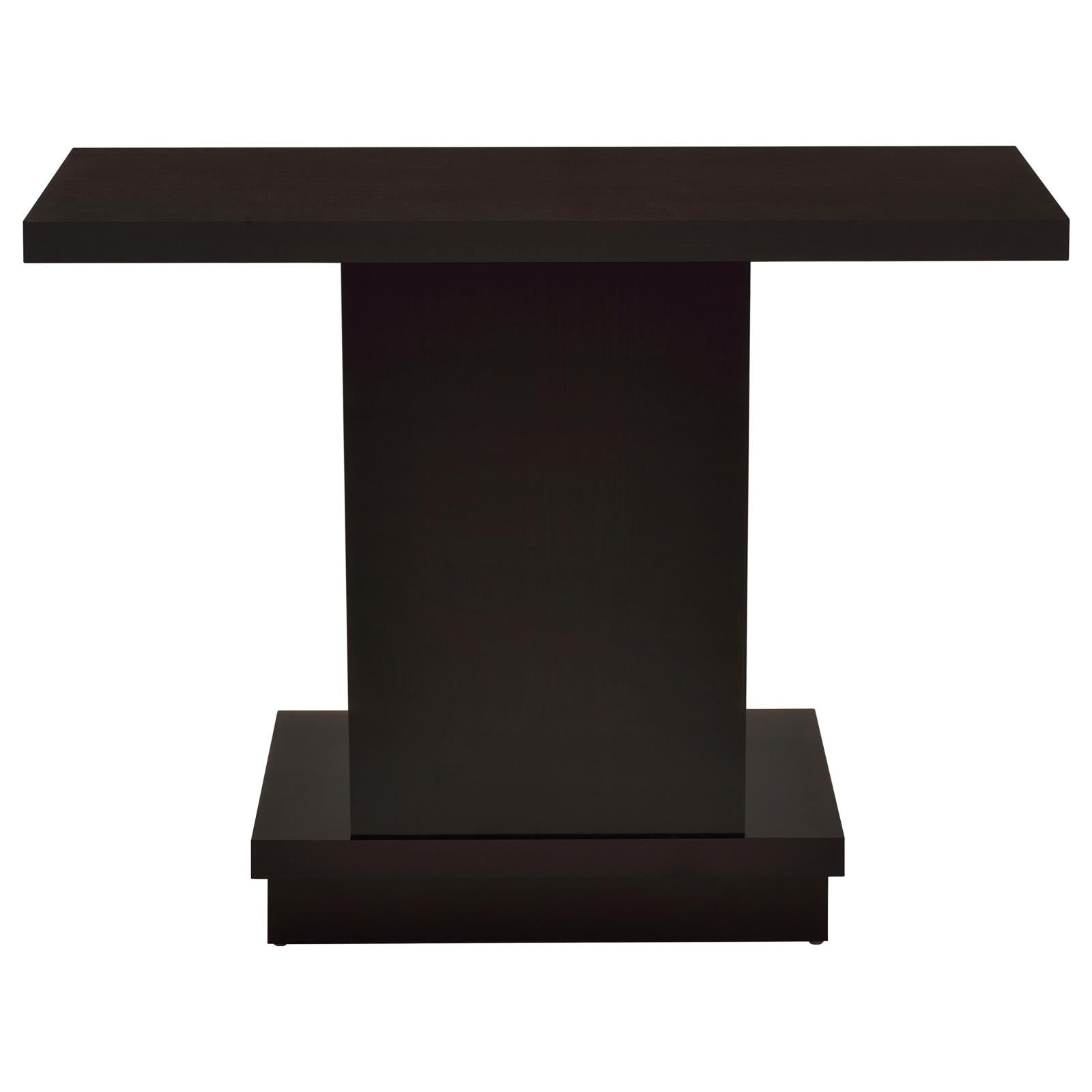 Reston Pedestal Sofa Table Cappuccino - 705169 - Luna Furniture - Dallas Store