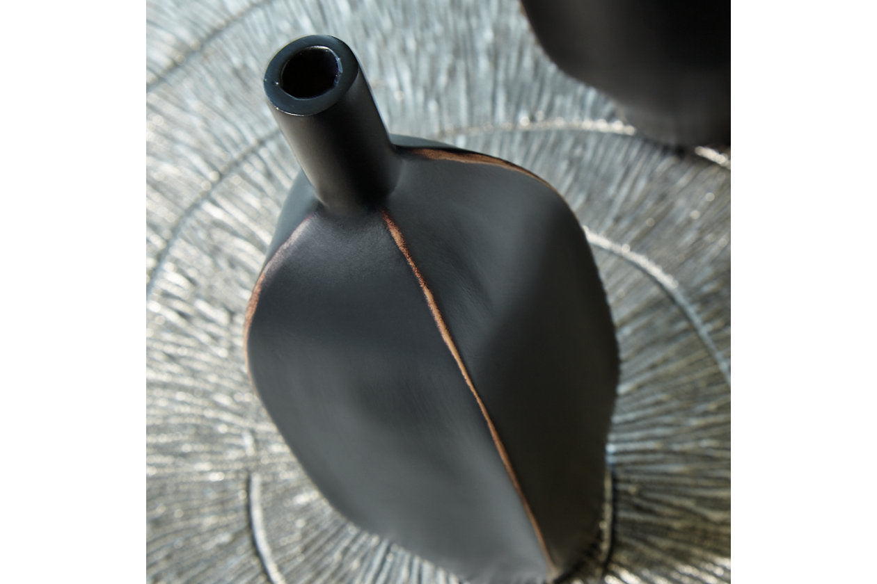 Rhaveney Black Vase, Set of 3 - A2000550 - Luna Furniture - Dallas Store