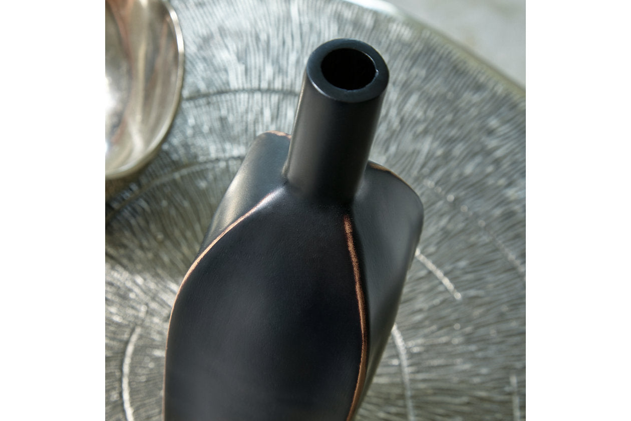 Rhaveney Black Vase, Set of 3 - A2000551 - Luna Furniture - Dallas Store