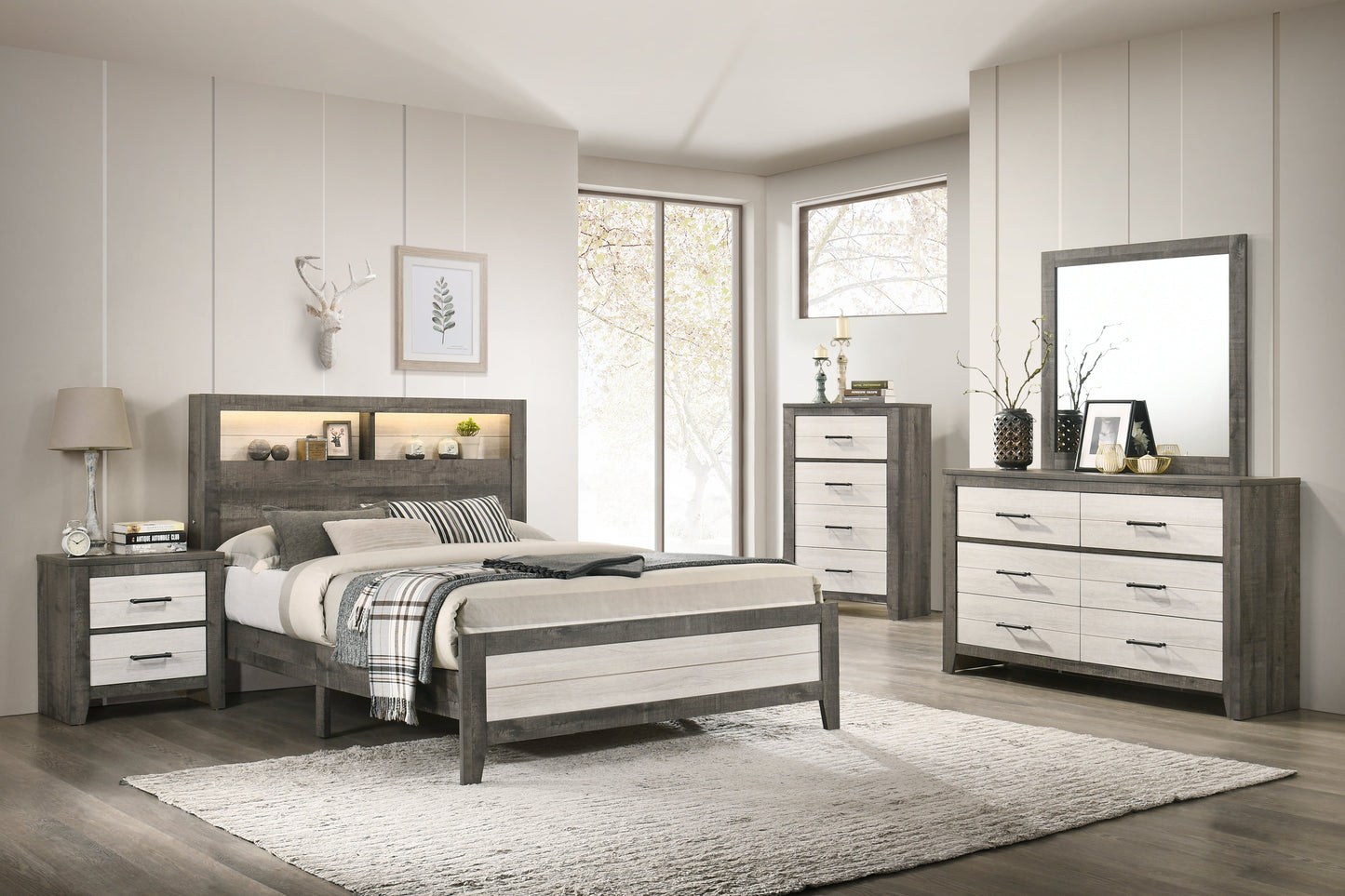 Rhett Brown/Cream Bedroom Mirror (Mirror Only) - B8170-11 - Luna Furniture - Dallas Store