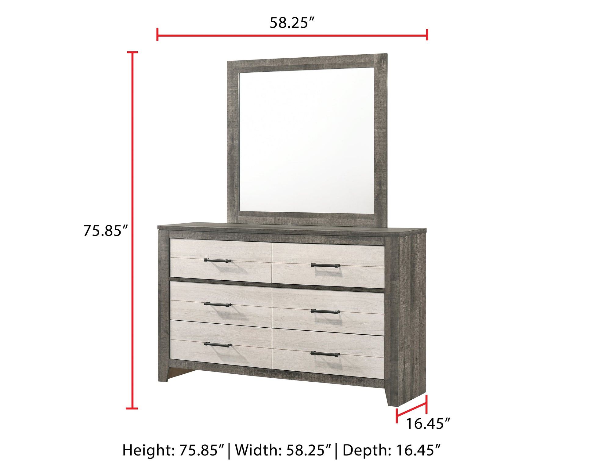 Rhett Brown/Cream Dresser - B8170-1 - Luna Furniture - Dallas Store
