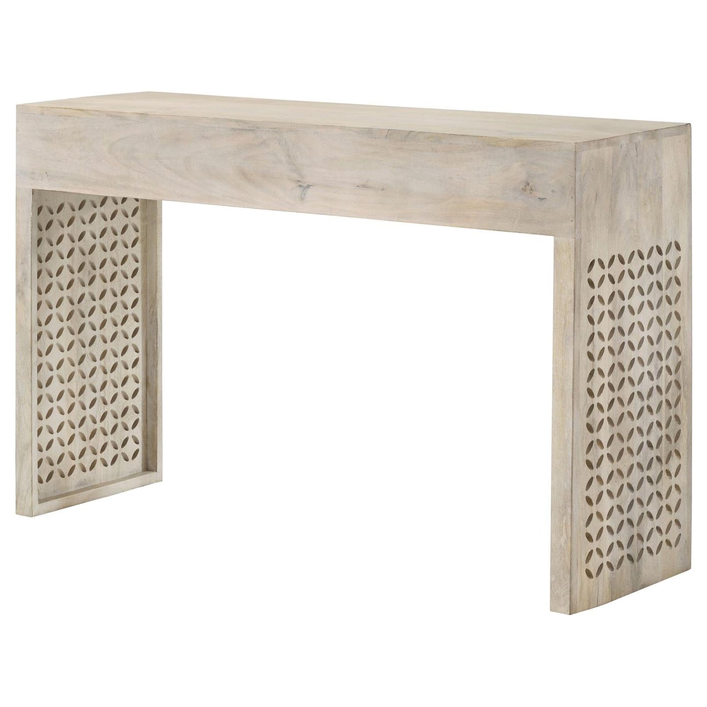 Rickman White Washed Rectangular 2-Drawer Console Table - 959543 - Luna Furniture - Dallas Store
