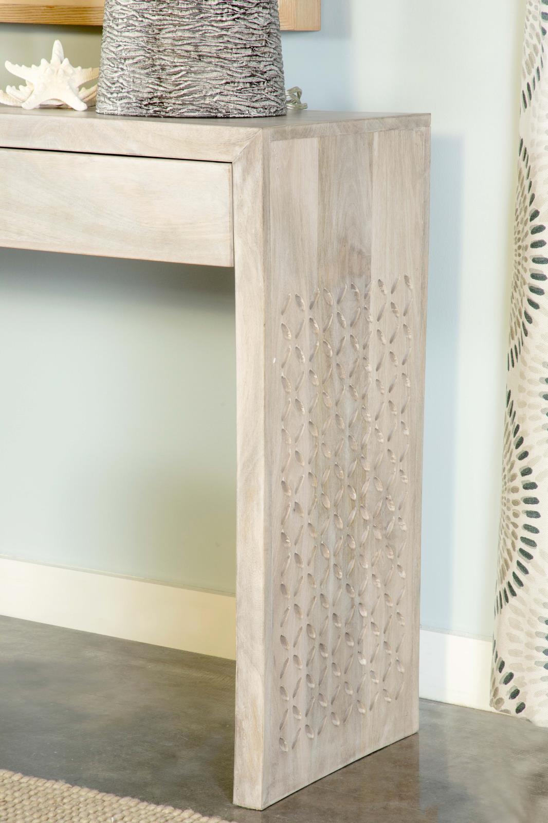 Rickman White Washed Rectangular 2-Drawer Console Table - 959543 - Luna Furniture - Dallas Store