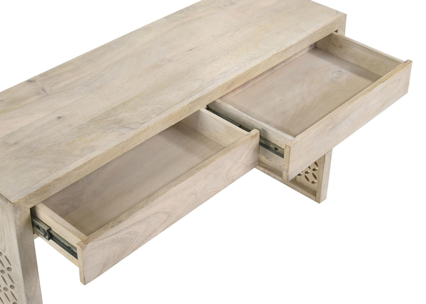 Rickman White Washed Rectangular 2-Drawer Console Table - 959543 - Luna Furniture - Dallas Store