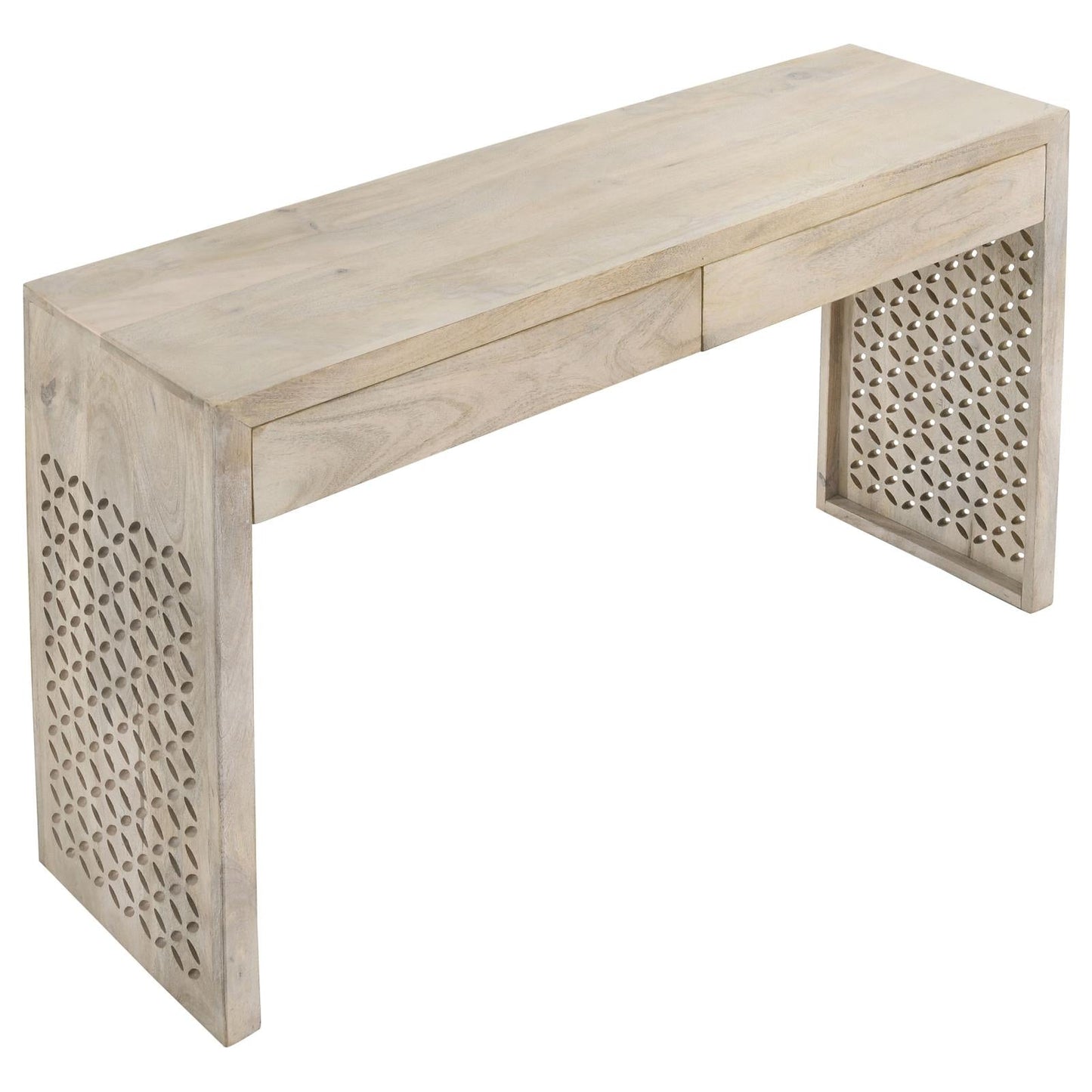 Rickman White Washed Rectangular 2-Drawer Console Table - 959543 - Luna Furniture - Dallas Store