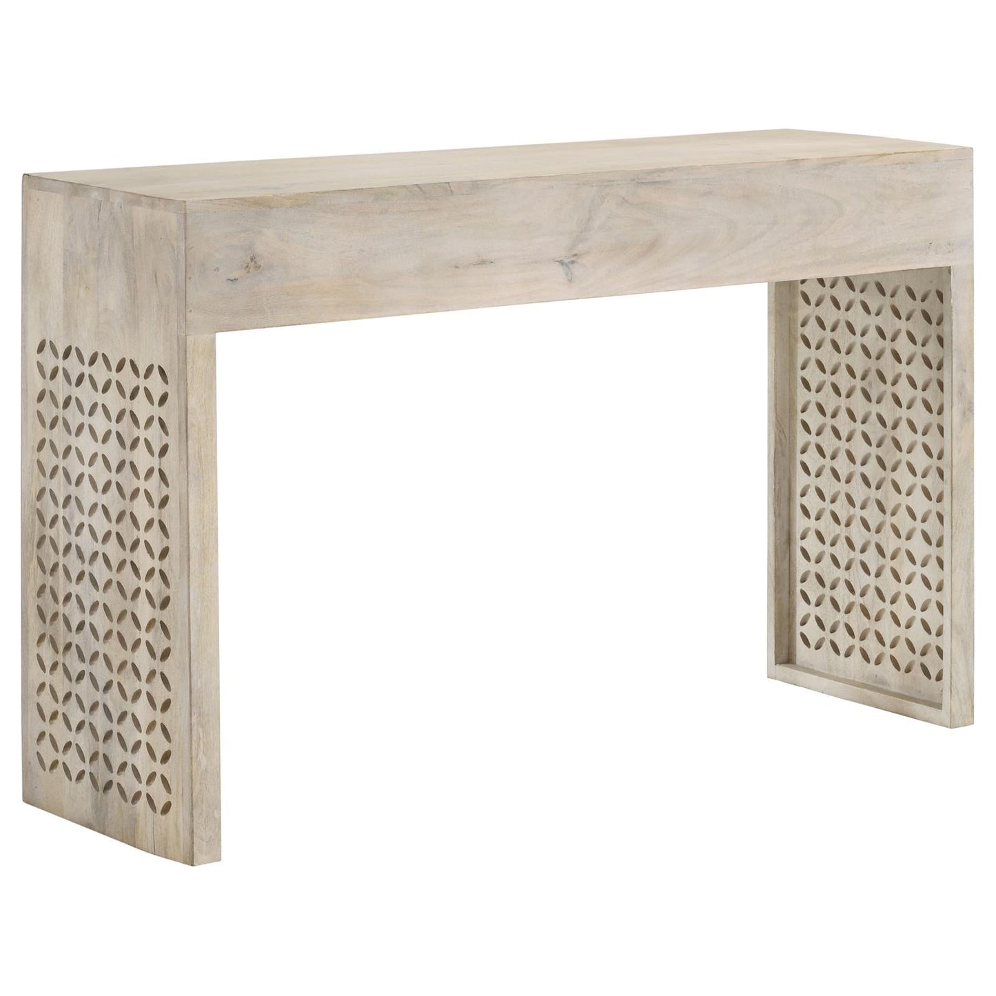 Rickman White Washed Rectangular 2-Drawer Console Table - 959543 - Luna Furniture - Dallas Store