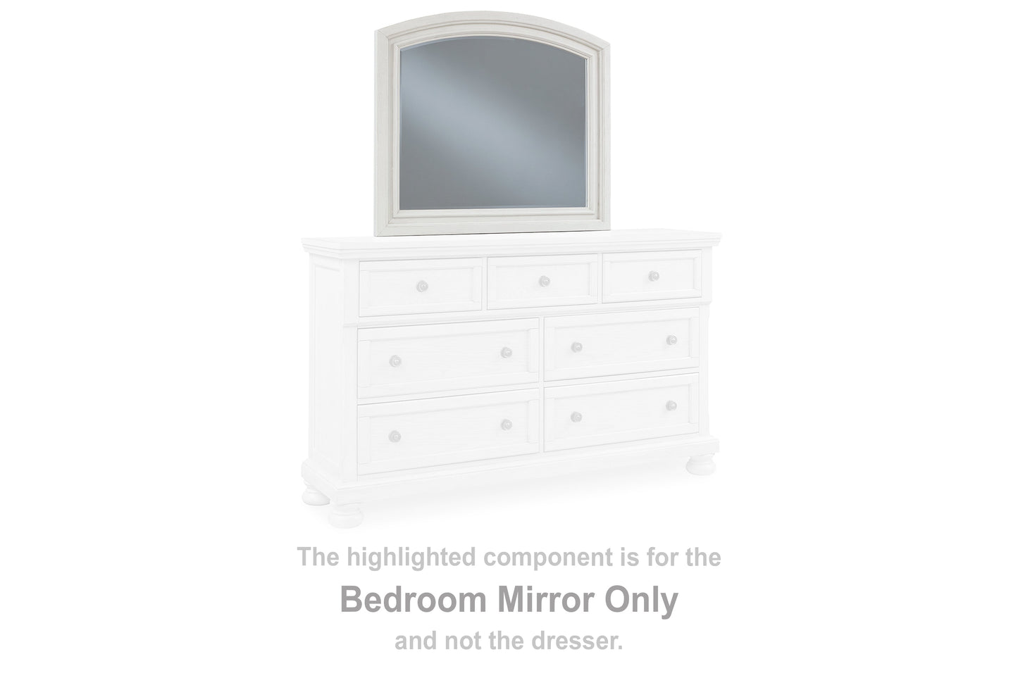 Robbinsdale Antique White Bedroom Mirror (Mirror Only) - B742-36 - Luna Furniture - Dallas Store