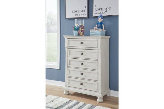 Robbinsdale Antique White Chest of Drawers - B742-45 - Luna Furniture - Dallas Store