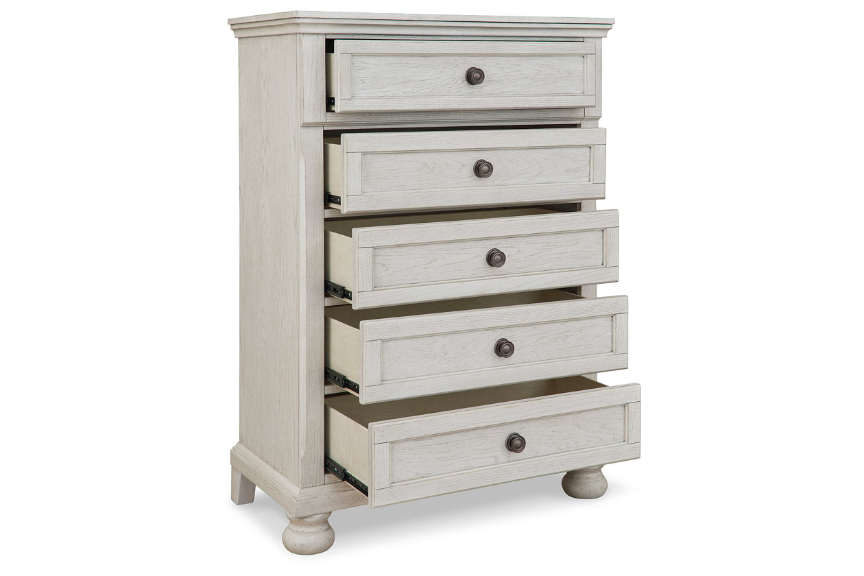 Robbinsdale Antique White Chest of Drawers - B742-45 - Luna Furniture - Dallas Store
