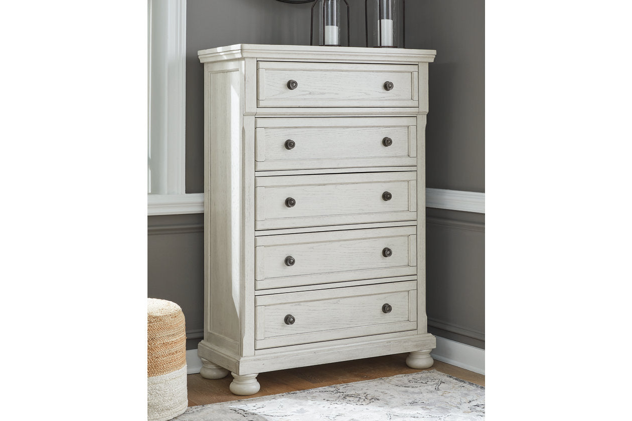 Robbinsdale Antique White Chest of Drawers - B742-46 - Luna Furniture - Dallas Store