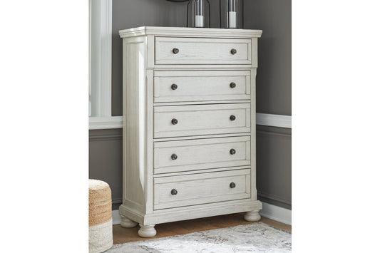 Robbinsdale Antique White Chest of Drawers - B742-46 - Luna Furniture - Dallas Store
