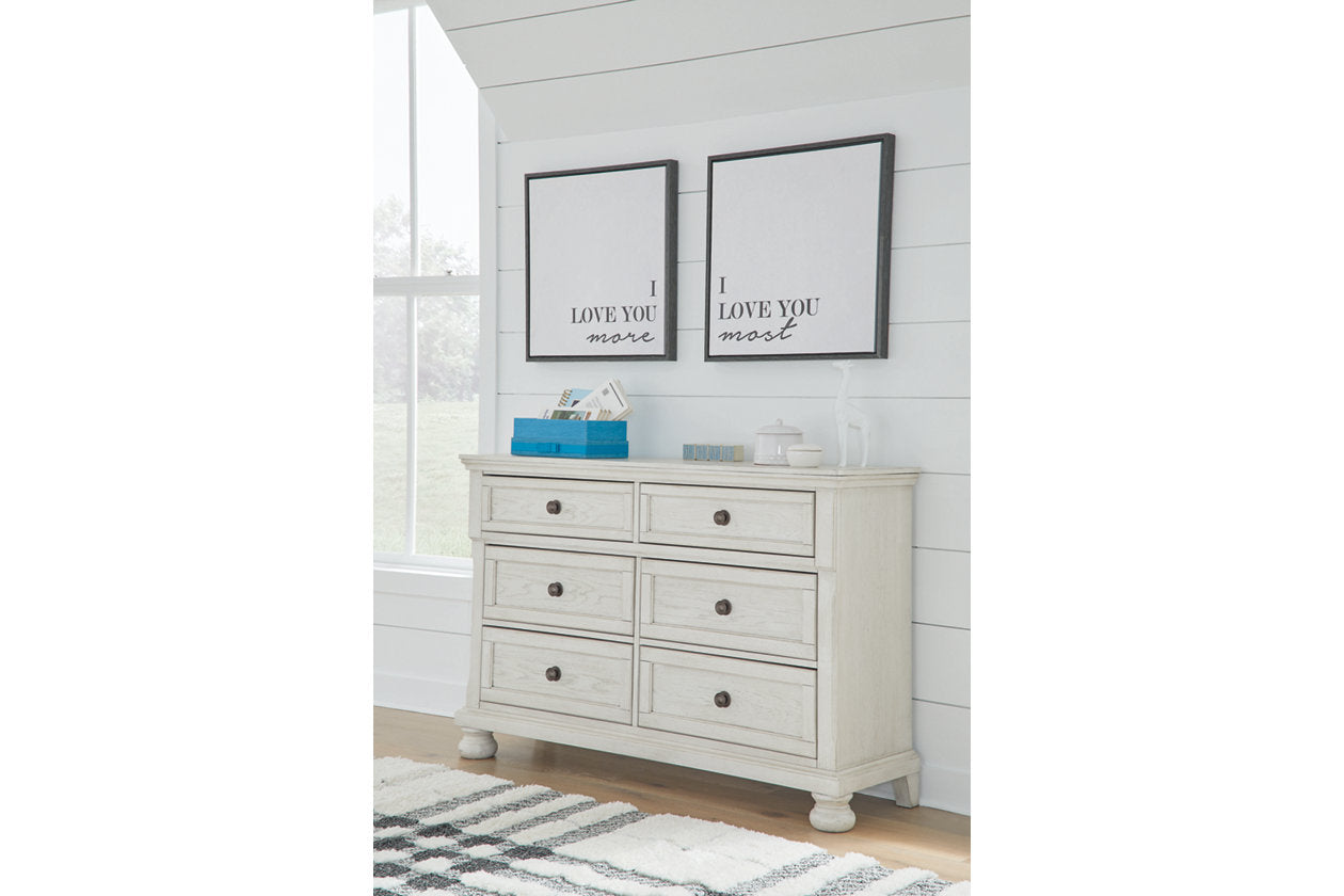 Robbinsdale Antique White Dresser - B742-21 - Luna Furniture - Dallas Store
