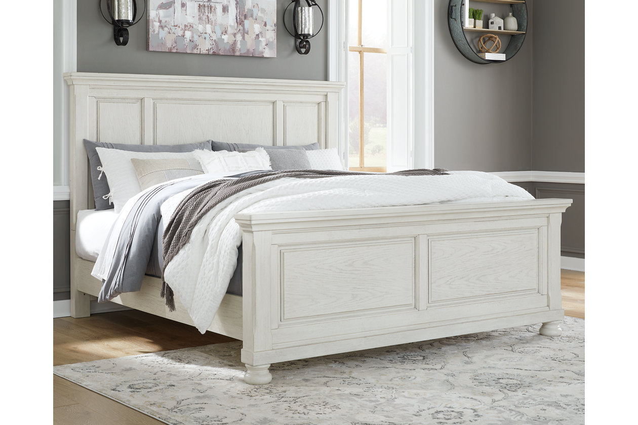 Robbinsdale Antique White King Panel Bed - SET | B742-56 | B742-58 | B742-97 - Luna Furniture - Dallas Store