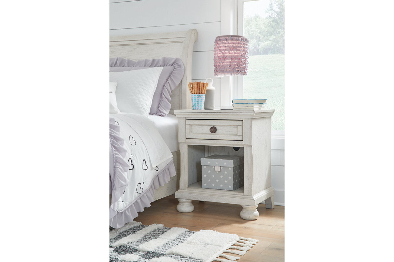Robbinsdale Antique White Nightstand - B742-91 - Luna Furniture - Dallas Store