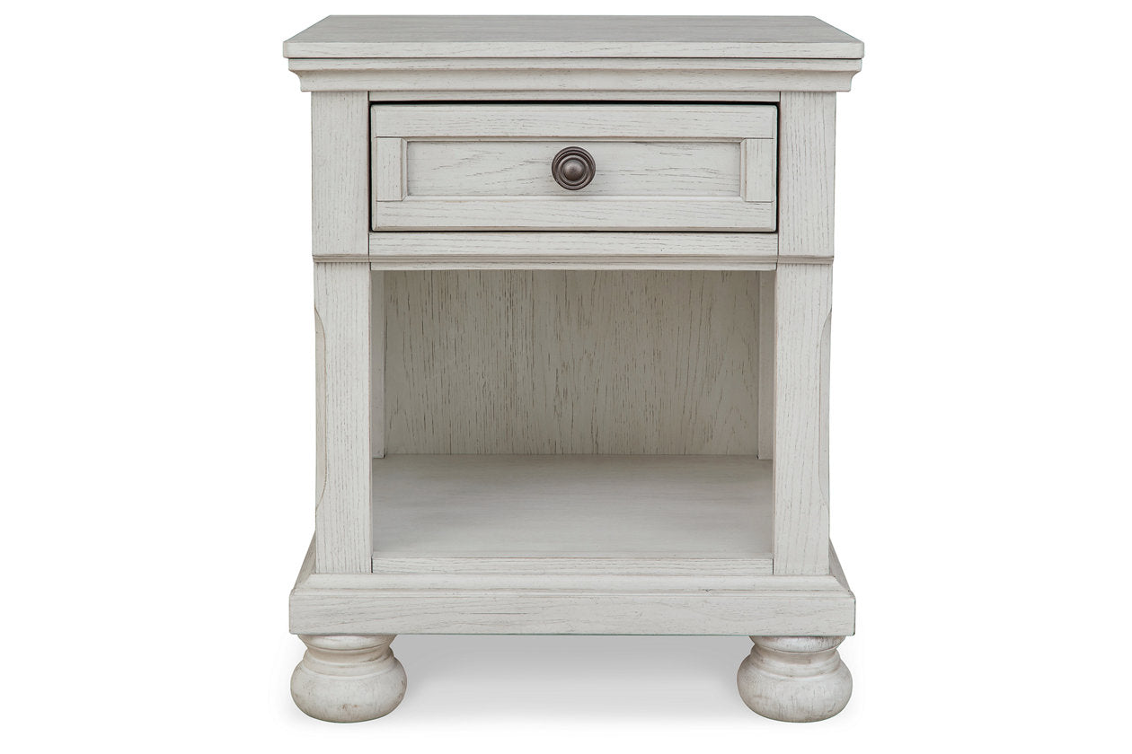 Robbinsdale Antique White Nightstand - B742-91 - Luna Furniture - Dallas Store