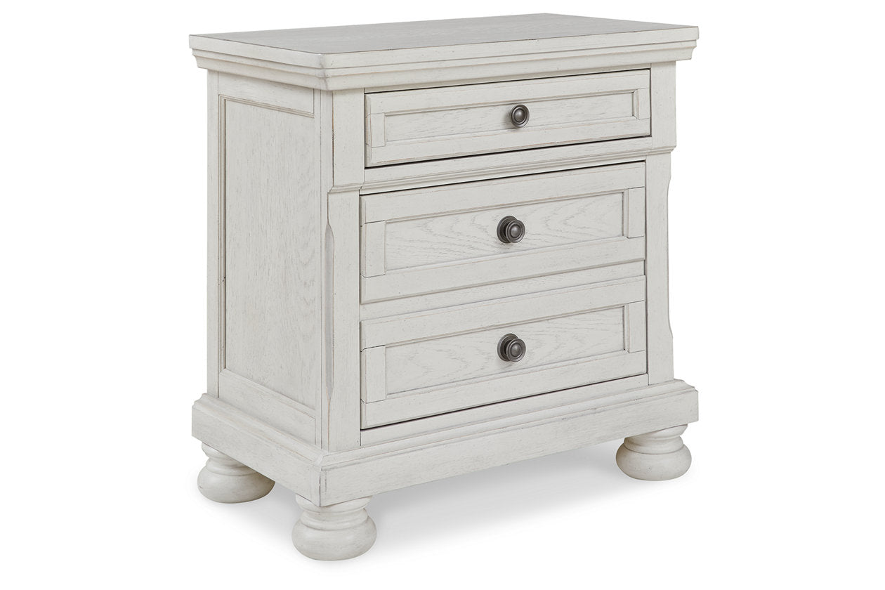Robbinsdale Antique White Nightstand - B742-92 - Luna Furniture - Dallas Store