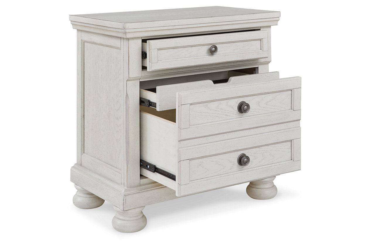 Robbinsdale Antique White Nightstand - B742-92 - Luna Furniture - Dallas Store