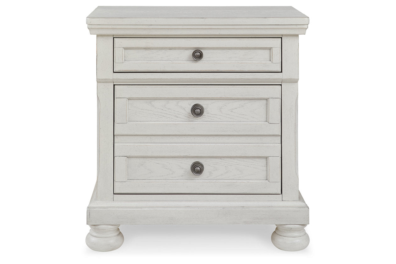Robbinsdale Antique White Nightstand - B742-92 - Luna Furniture - Dallas Store