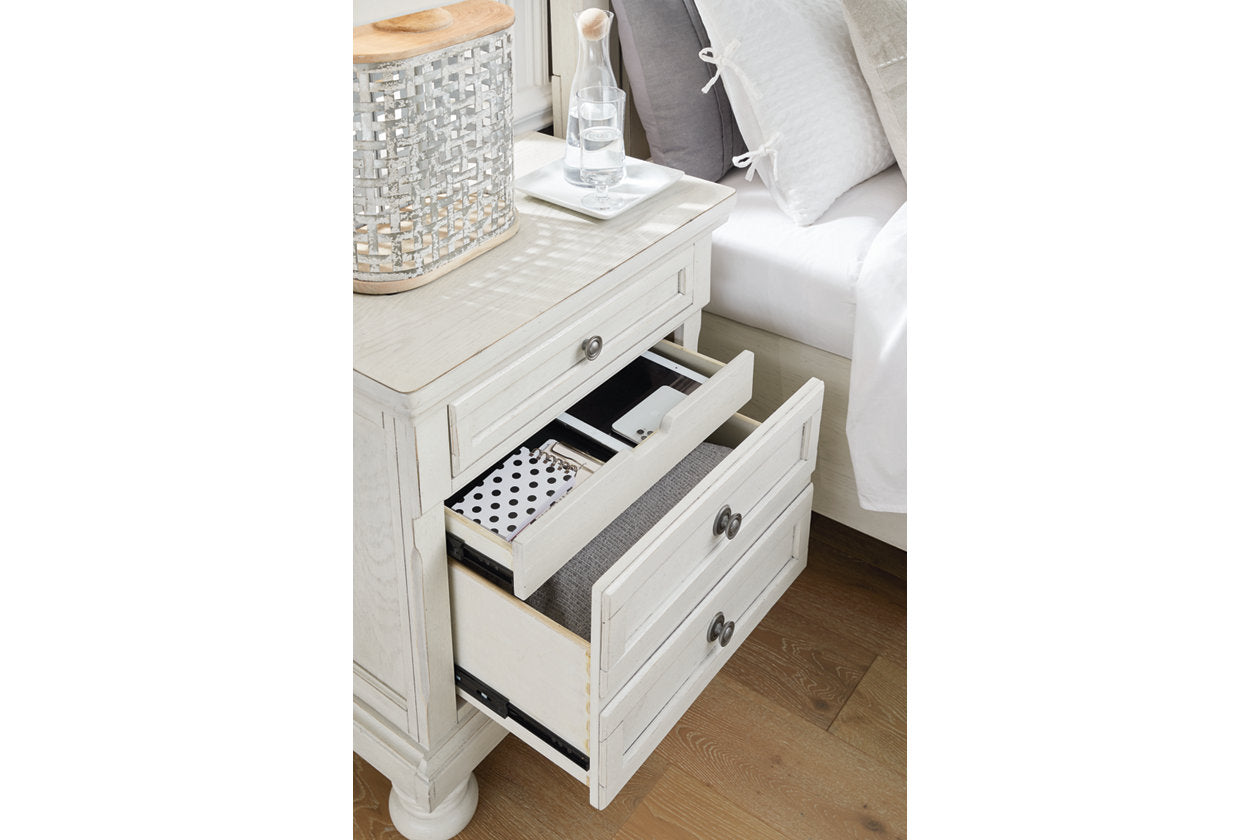 Robbinsdale Antique White Nightstand - B742-92 - Luna Furniture - Dallas Store