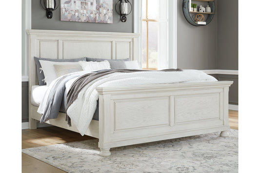 Robbinsdale Antique White Queen Panel Bed - SET | B742-54 | B742-57 | B742-96 - Luna Furniture - Dallas Store