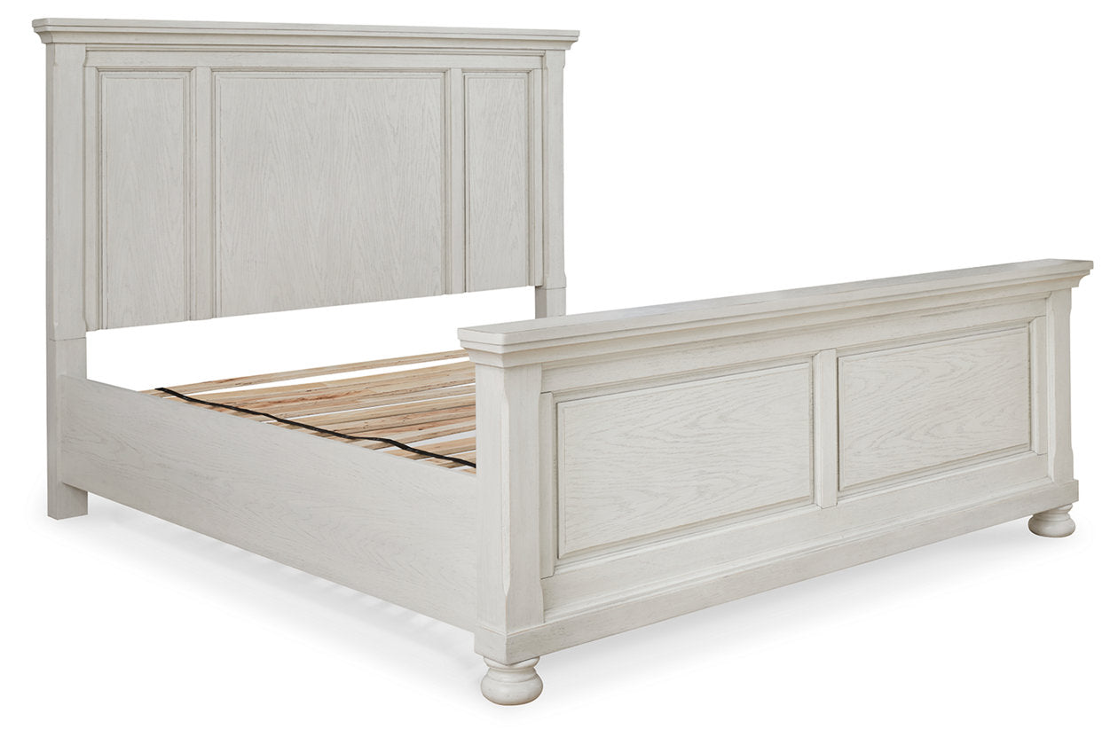 Robbinsdale Antique White Queen Panel Bed - SET | B742-54 | B742-57 | B742-96 - Luna Furniture - Dallas Store