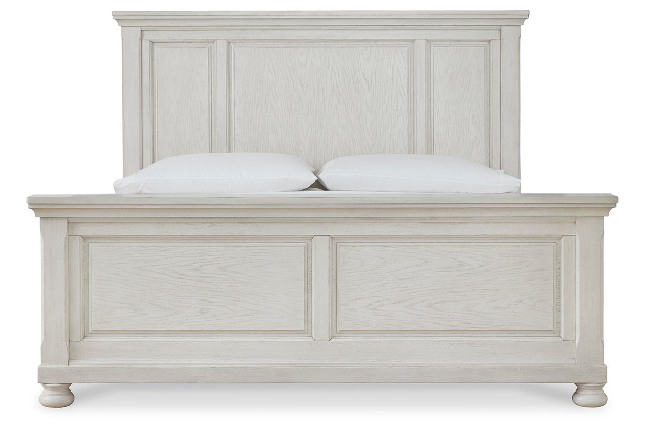 Robbinsdale Antique White Queen Panel Bed - SET | B742-54 | B742-57 | B742-96 - Luna Furniture - Dallas Store