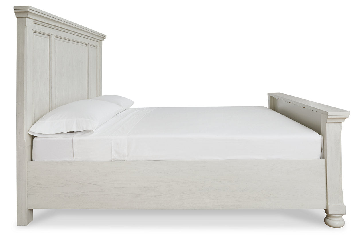 Robbinsdale Antique White Queen Panel Bed - SET | B742-54 | B742-57 | B742-96 - Luna Furniture - Dallas Store