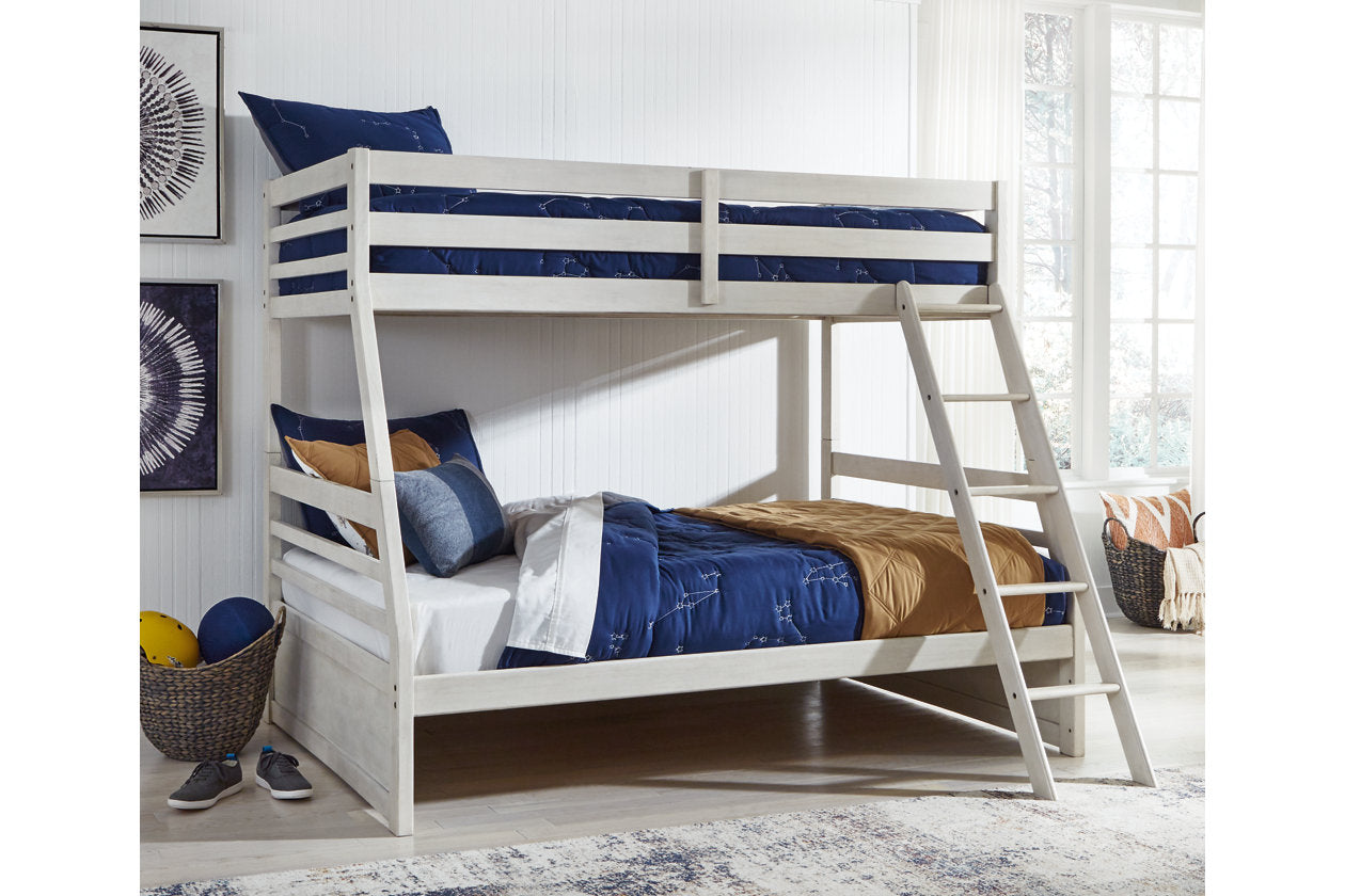 Robbinsdale Antique White Twin over Full Bunk Bed - SET | B742-58P | B742-58R - Luna Furniture - Dallas Store