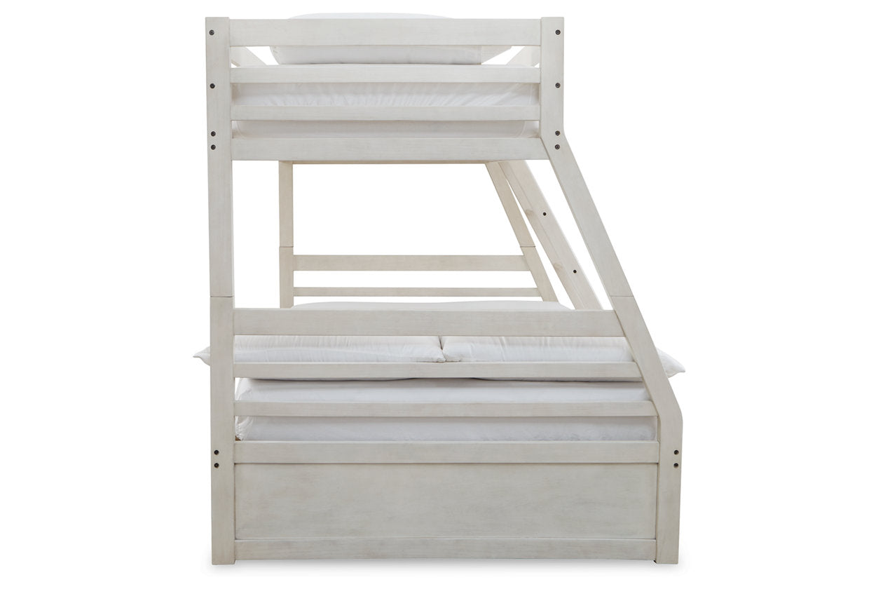 Robbinsdale Antique White Twin over Full Bunk Bed with Storage - SET | B742-50 | B742-58P | B742-58R - Luna Furniture - Dallas Store