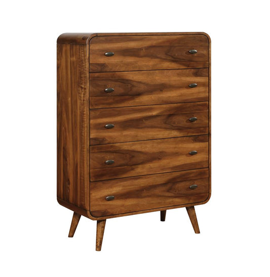 Robyn Dark Walnut 5-Drawer Chest - 205135 - Luna Furniture - Dallas Store